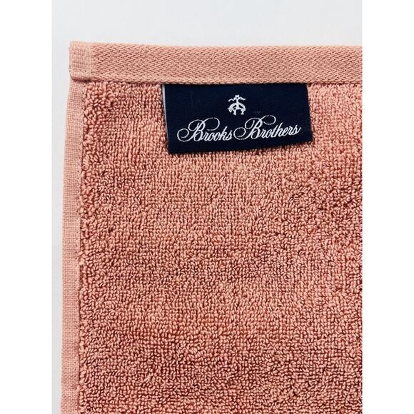 2 Brooks Brothers Turkish Wash Cloths Orange Peach Pink Color Zero Twist Cotton - Picture 5 of 10